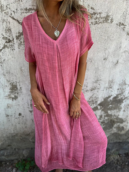 Garnet | Women's Flowy Draped Maxi Dress Cocktail