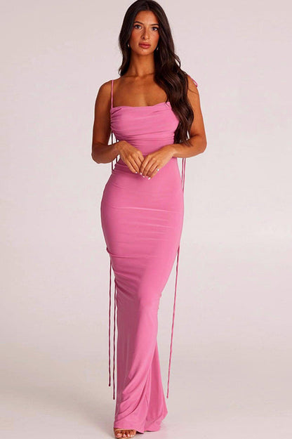 Jiani Slip Backless Gown Pink