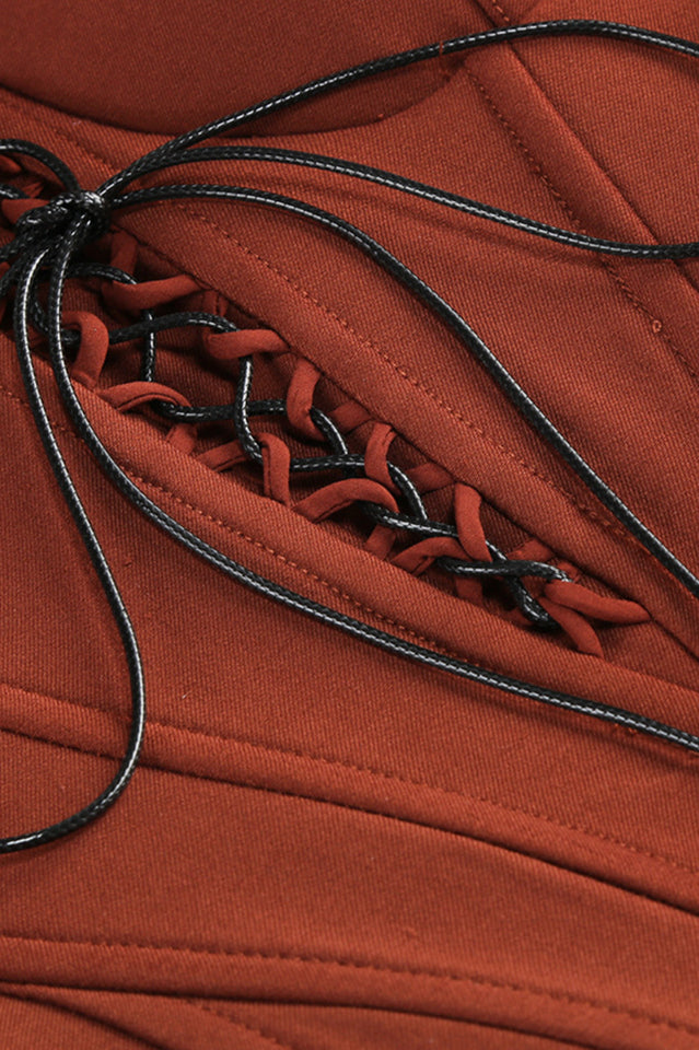 Ardelis Strapless Corset Lace Up Dress