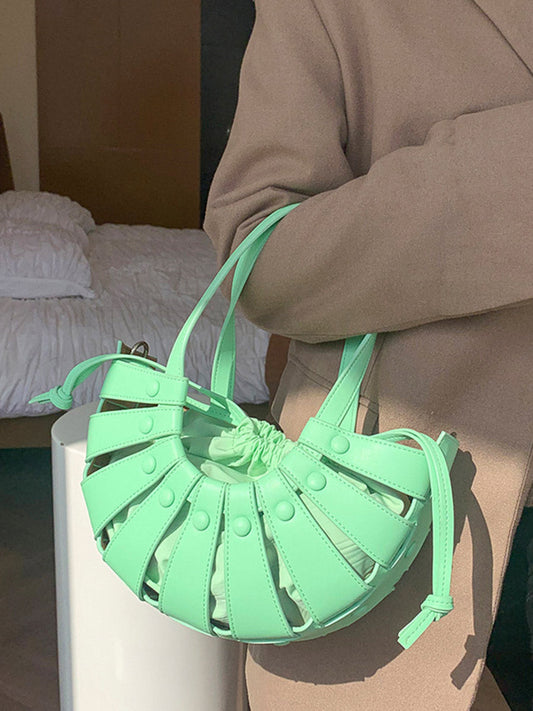 Drawstring Hollow Evening Bags & Clutches