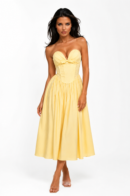 MIREYA LOVE LETTER MIDI DRESS