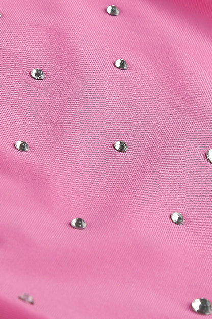 Turtle Crystal Embellished Draped Mini Dress