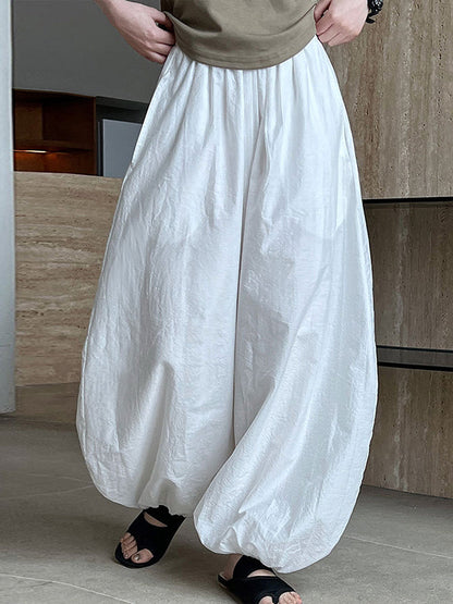 Haremshose mit hoher Taille, Elastizität, einfarbig, Hose mit geteiltem Gelenk 