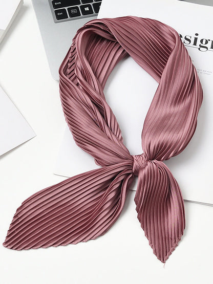 Pleated Solid Color Shawl&Scarf