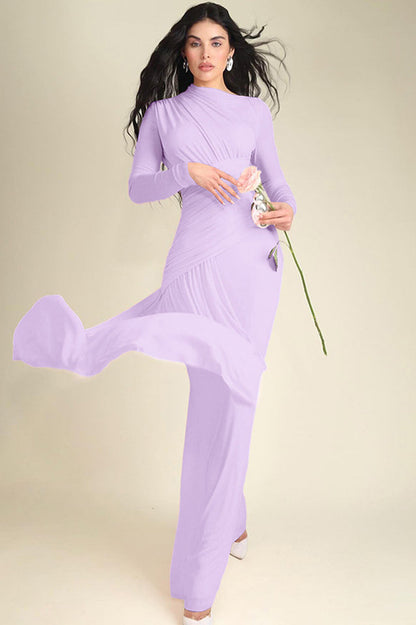 Casey Asymmetric Ruched Bodice Maxi Dress