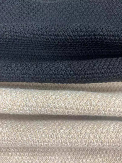 Long Sleeves Loose Contrast Color Split-Joint Round-Neck Pullovers Sweater Tops