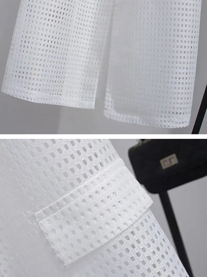 Original Simple Casual Solid Color Hollow Vest Outwear