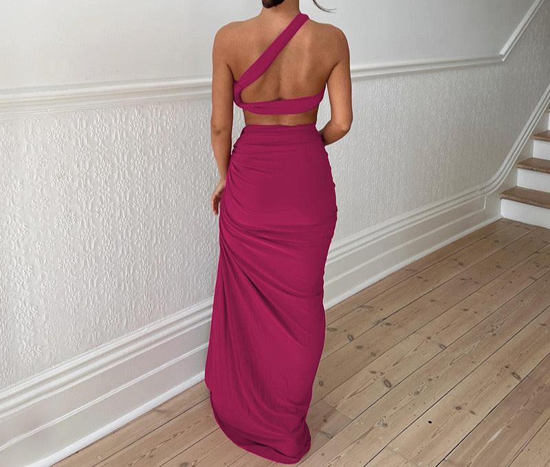 YVONNE Cut Out Summer Dress PINK