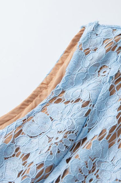 Ariana Floral Lace Sleeveless Midi Dress