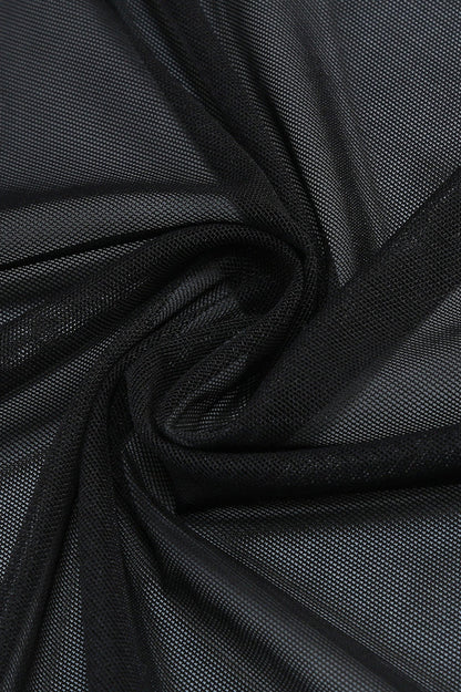 Corset Top & Irregular Mesh Skirt