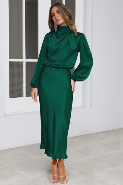 From The Source High Neck Bridal Dress Emerald