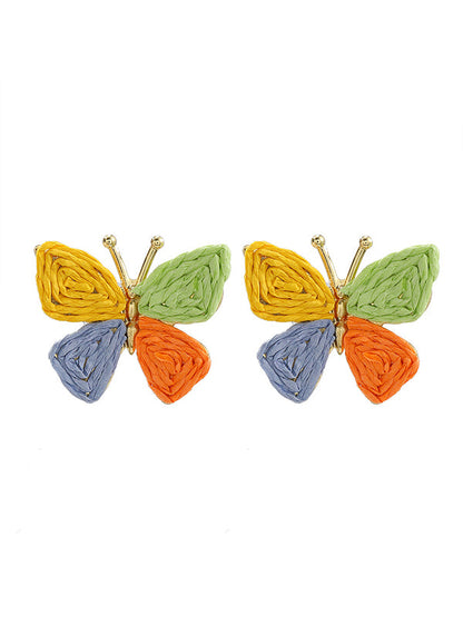 Boucles d'oreilles pendantes en forme de papillon 
