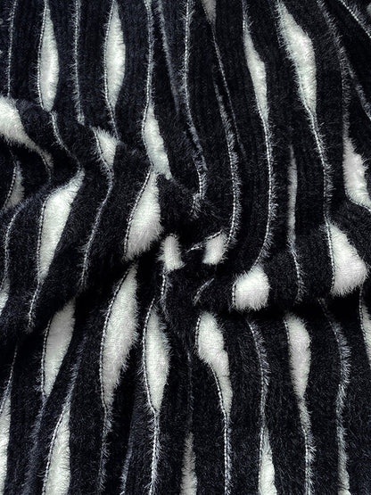 Long Sleeves Contrast Color High-Neck Sweater Tops