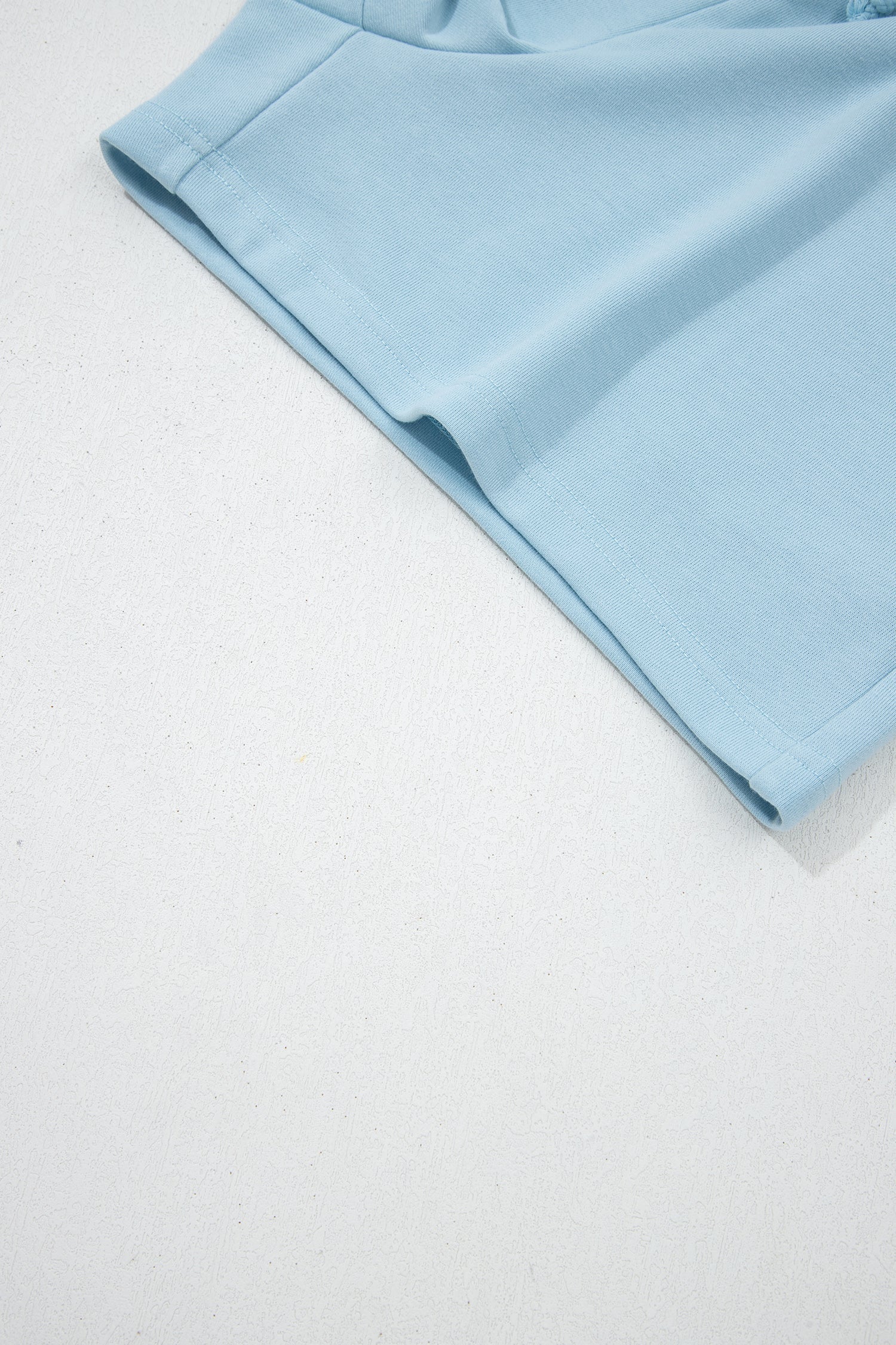 Sea Green Solid Color Loose Tee Drawstring Shorts 2pcs Outfit