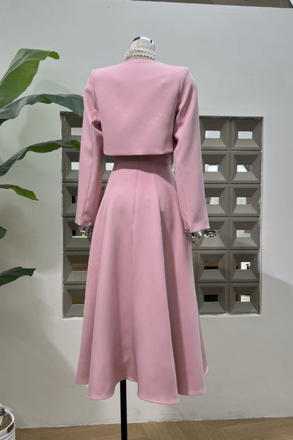 Cora Cropped Jacket + Midi Dress Set