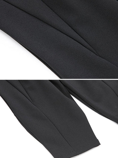 Pantalon sarouel simple, ample, élastique, couleur unie, décontracté 