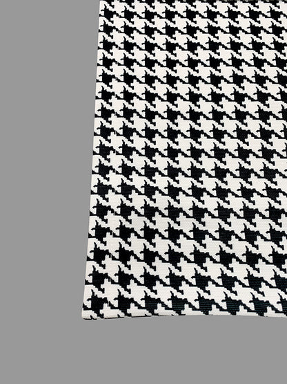 Loose Wide Leg Houndstooth Casual Pants Bottoms Trousers