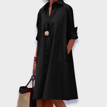 Leah™ | Elegant Midi Polo Dress