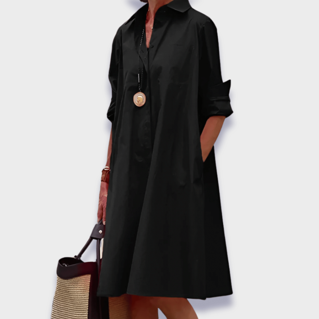 Leah™ | Elegant Midi Polo Dress