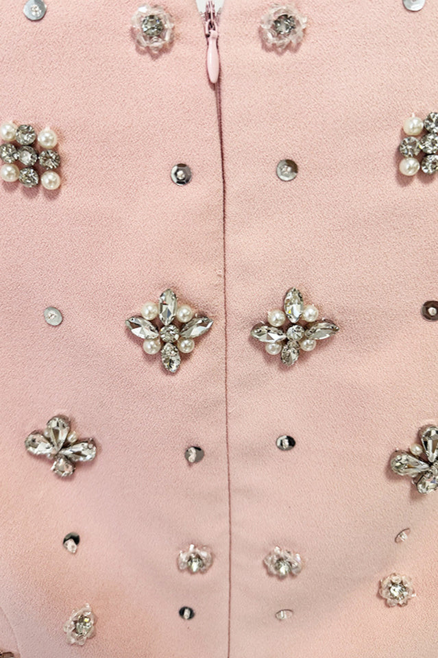 Crystal Cape Sleeve Maxi Dress