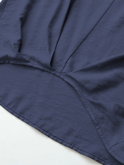 Casual Long Sleeves Loose Solid Color V-Neck Blouses&Shirts Tops