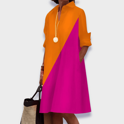 Leah™ | Elegant Midi Polo Dress
