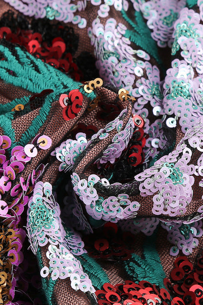 Polasa Sequins Flower Mini Dress