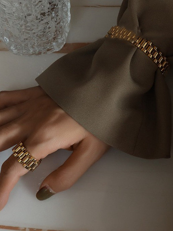 Bague originale, simple et cool, couleur unie 