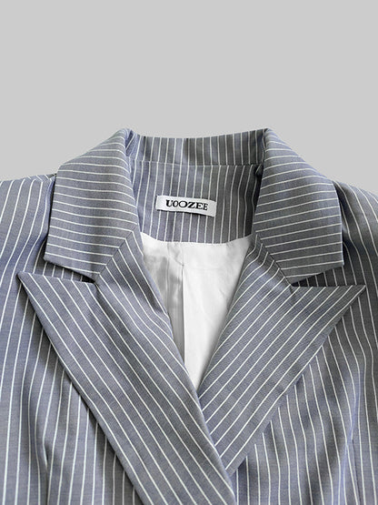 Long Sleeves Loose Split-Joint Lapel Blazer Suits