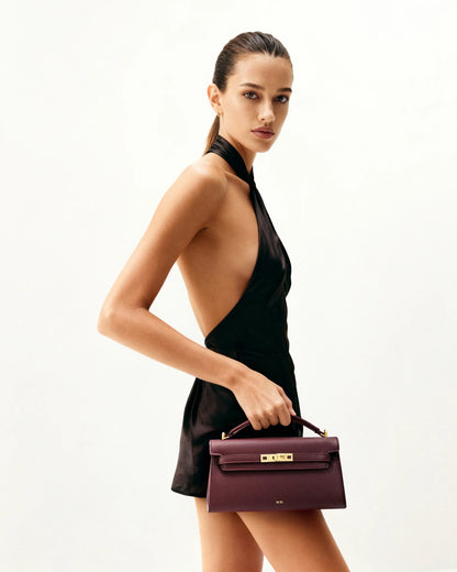 Women Leather Top Handle Bag | Crocodile Pattern Handbag | Crossbody Bag