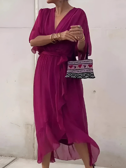 Lori™ | Timeless Wrap Midi Dress