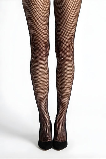 Rhinestone Fishnet Tights