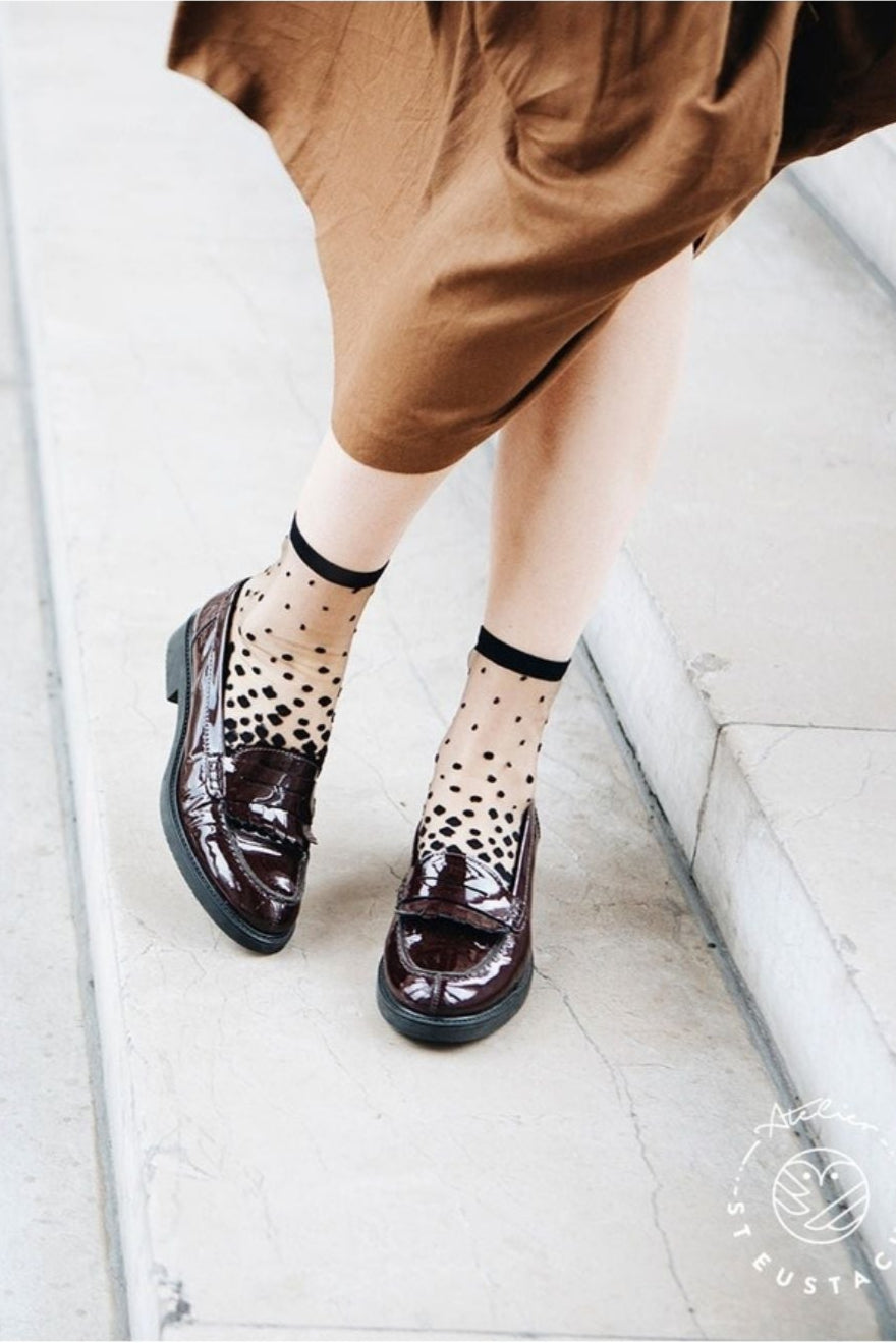 Sheer Plumetis Socks