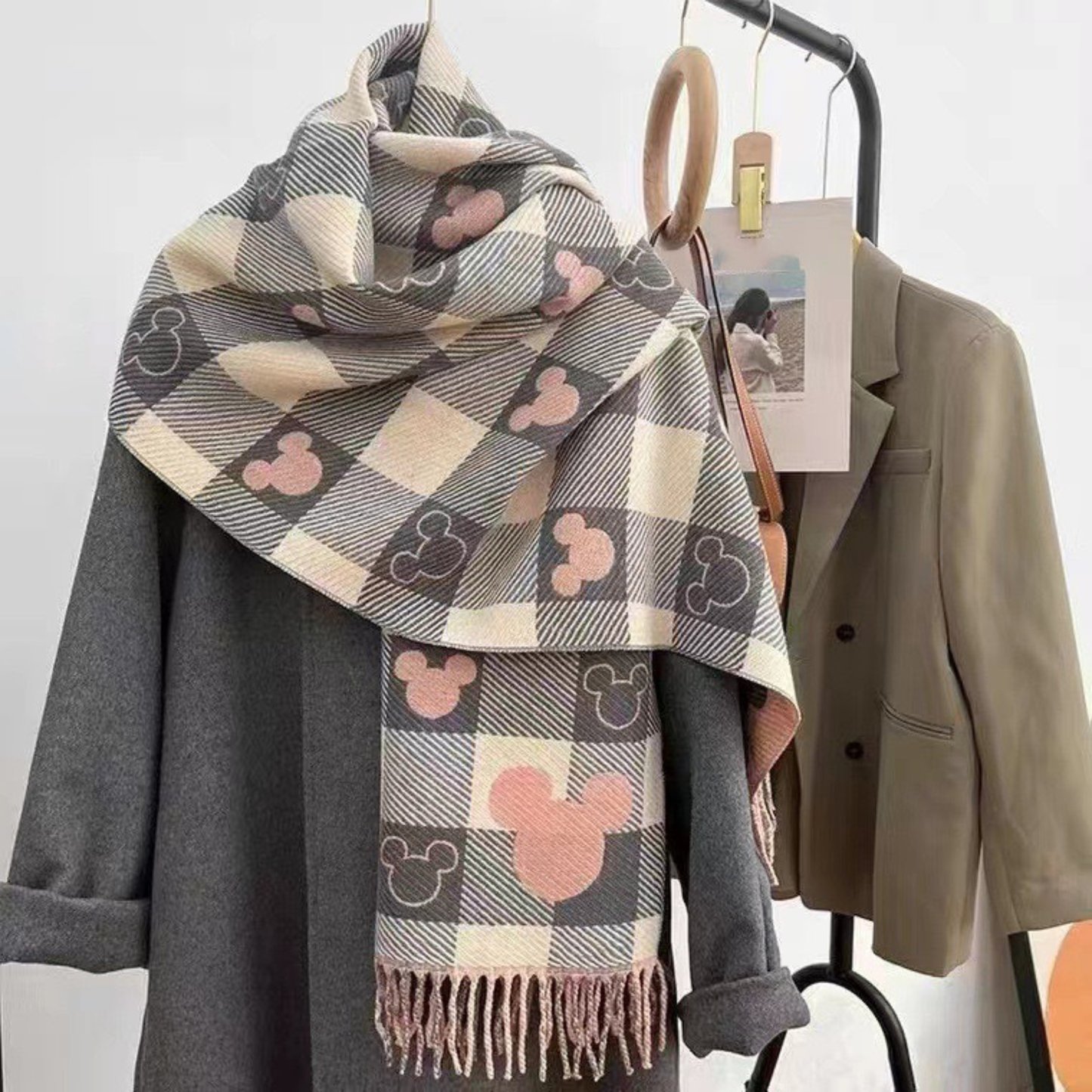 ZOLANI™ | Comfy Warm Plaid Double Side Tassel Scarf