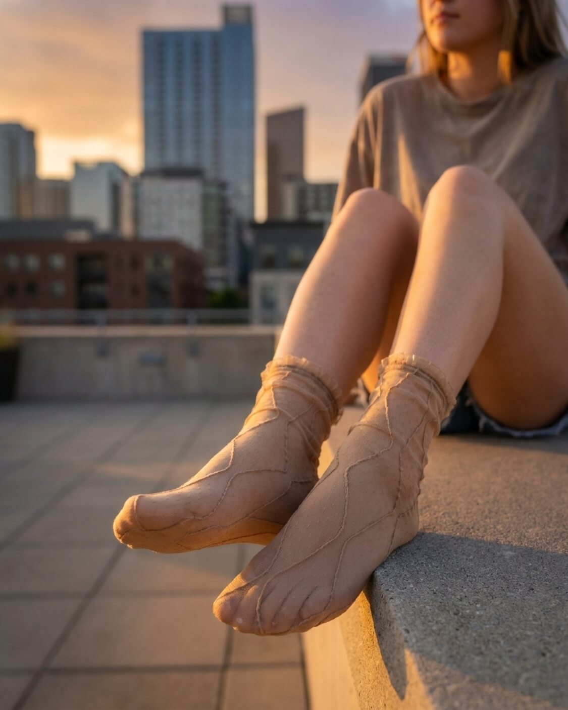 Bundled Packs, Rosalie Lace Sheer Socks