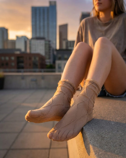 Bundled Packs, Rosalie Lace Sheer Socks