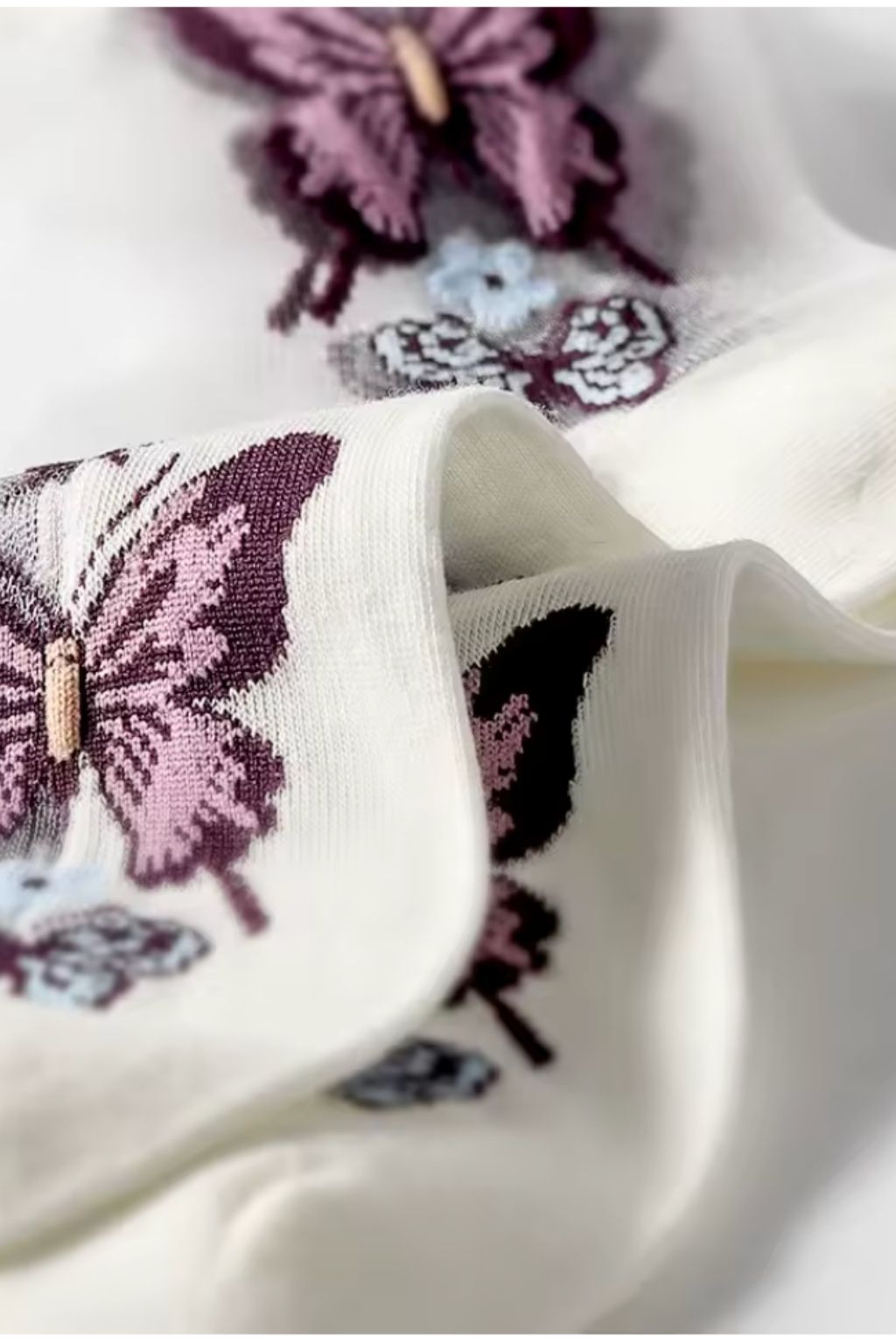 Butterfly Sheer Socks 2-Pack