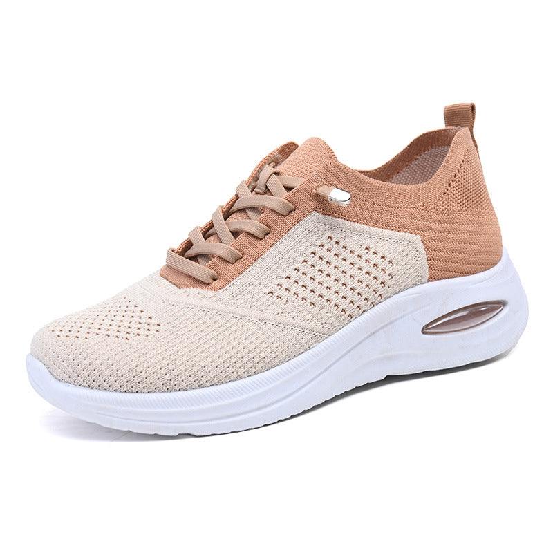 Breezy | Women's Mesh Lace Up Sneakers Air Cushion Walking Shoes