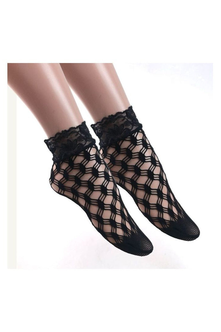 Honeycomb Lace Fishnet Socks