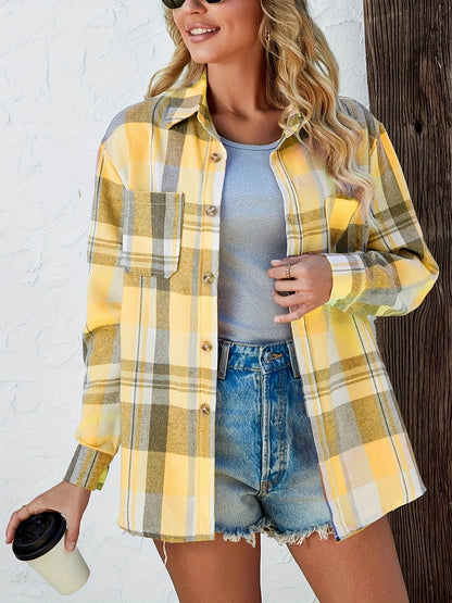 Harper | Women's Oversized Plaid Flannel Button-Down Shirt