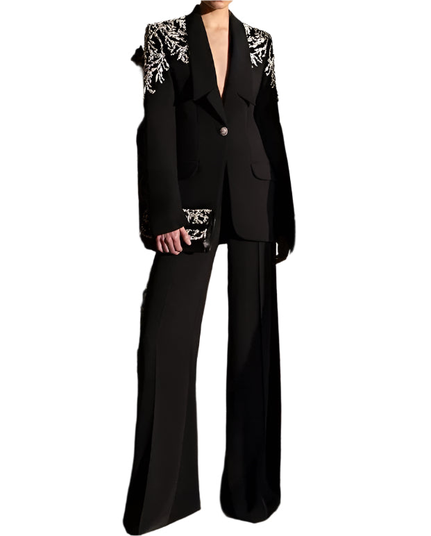 FABIOLA Crystals Bodycon Suit