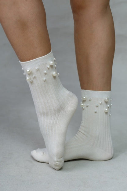 Pearl Ribbed Socks
