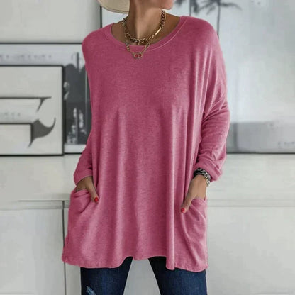 Ruby | Women's Oversized Long Sleeve Tunic Top with Pockets