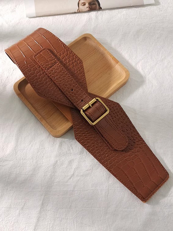 Belt Buckle Geometric Split-Joint Waist Belts & Thigh Cuffs