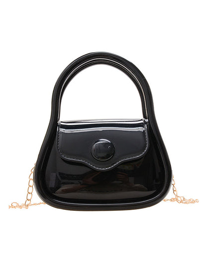 Chains Solid Color Crossbody Bags Satchels