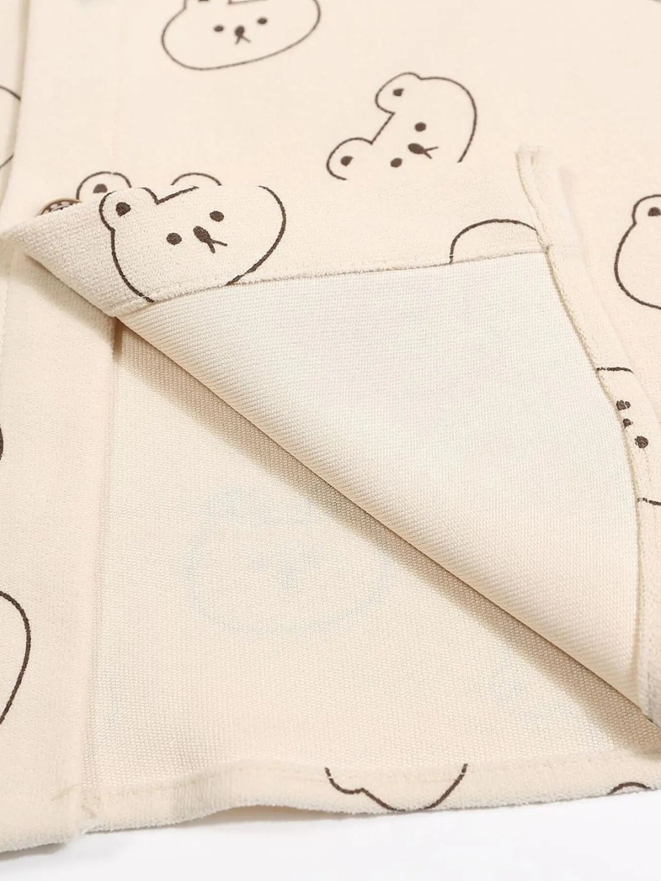 Men's Bear Printed Button-Up Shirt