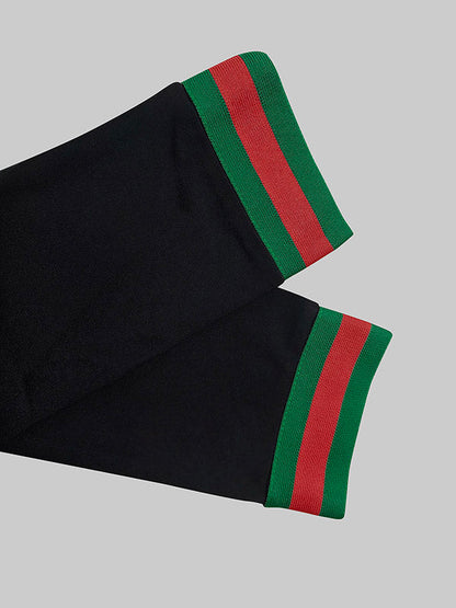 Long Sleeves Striped Deep V-Neck Mini Dresses