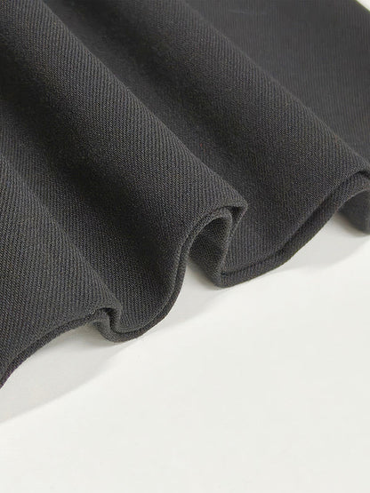 Long Sleeves Comfort Fit Solid Color V-Neck Jumpsuits