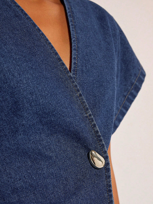 Raglan Sleeve Split-Joint V-Neck Blouses&Shirts Tops