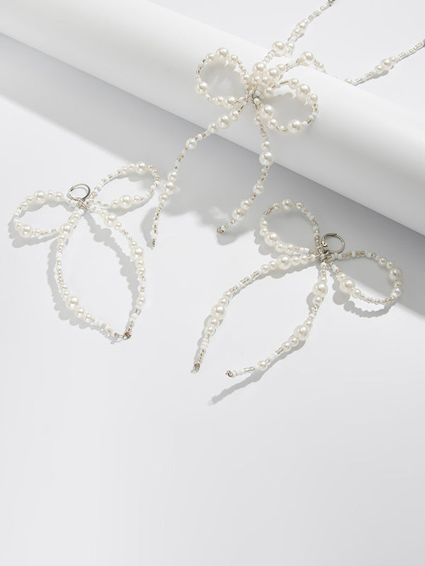 Bowknot Drop Earrings + Necklaces Accessories